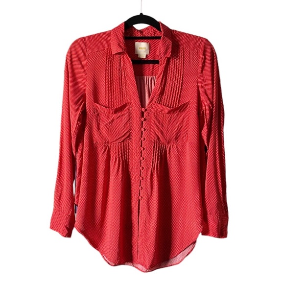 Maeve | Matilda Red & White Polka Dot Tunic Blouse - Picture 2 of 11